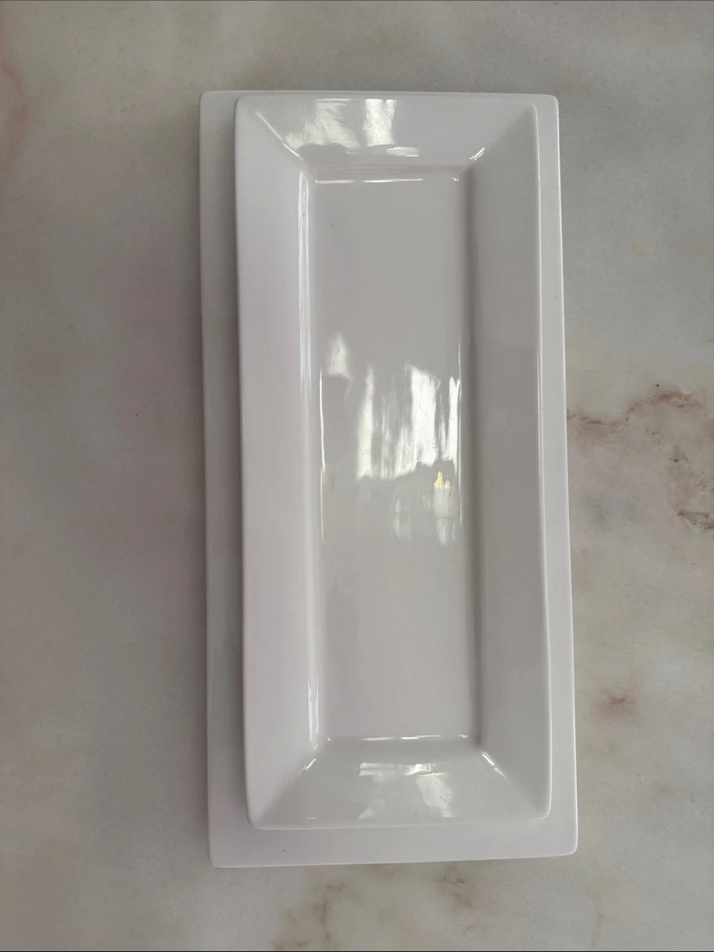 NWT Japanese White Porcelain Sushi Serving Set with Black Chopsticks